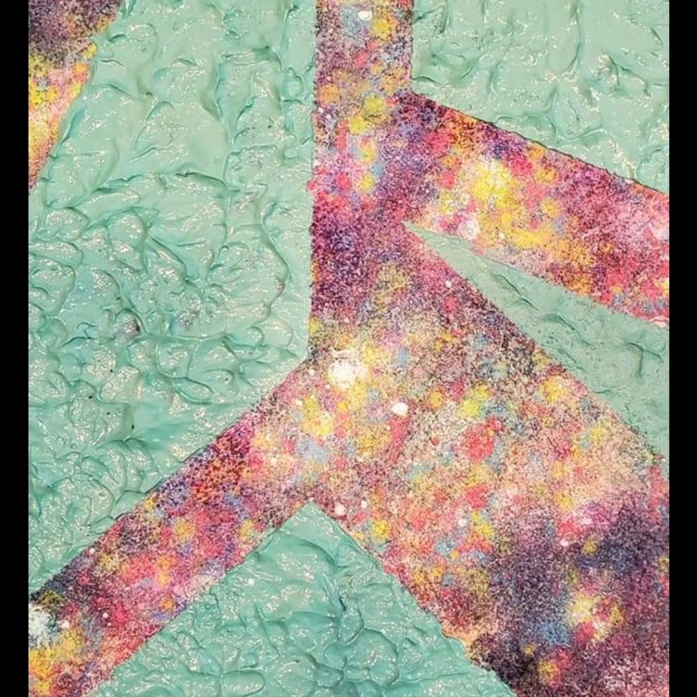 HANDCRAFTED Colorful Painting Abstract Artwork HANDPAINTED Textured Art Decor - Picture 8 of 16
